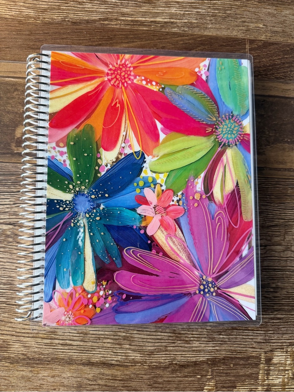 Erin Condren Bright Floral Spiral Notebook - Pink, Blue, Green, Purple, Orange